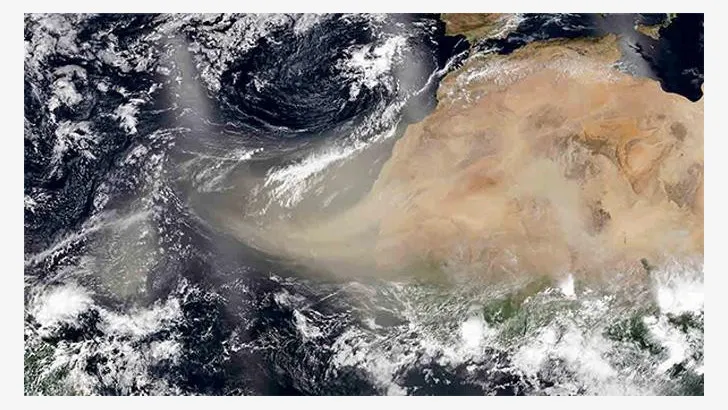 Nubes del polvo del Sahara llegan este martes a RD