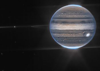 Planeta Júpiter visto desde el telescopio James Webb