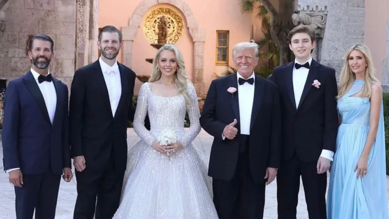 ¡Fotos exclusivas! Boda de Tiffany Trump: Vestido de novia y looks de Ivanka y Melania