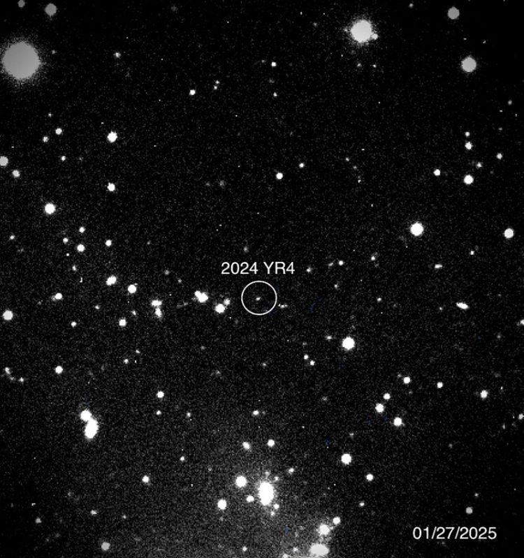 Riesgo de choque del asteroide YR4 con la Tierra sube al 3.1%