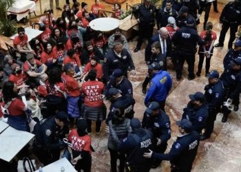 Cientos de detenidos en protesta propalestina en Torre Trump