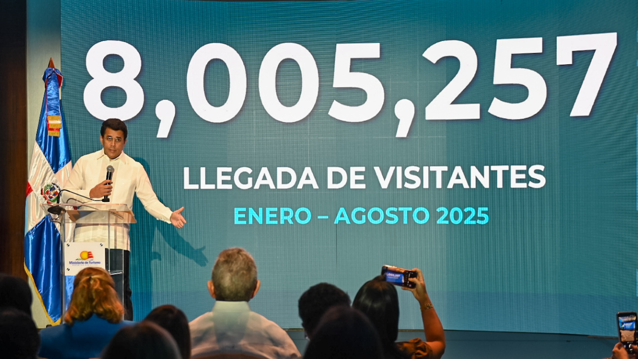 República Dominicana recibió más de ocho millones de visitantes entre enero y agosto