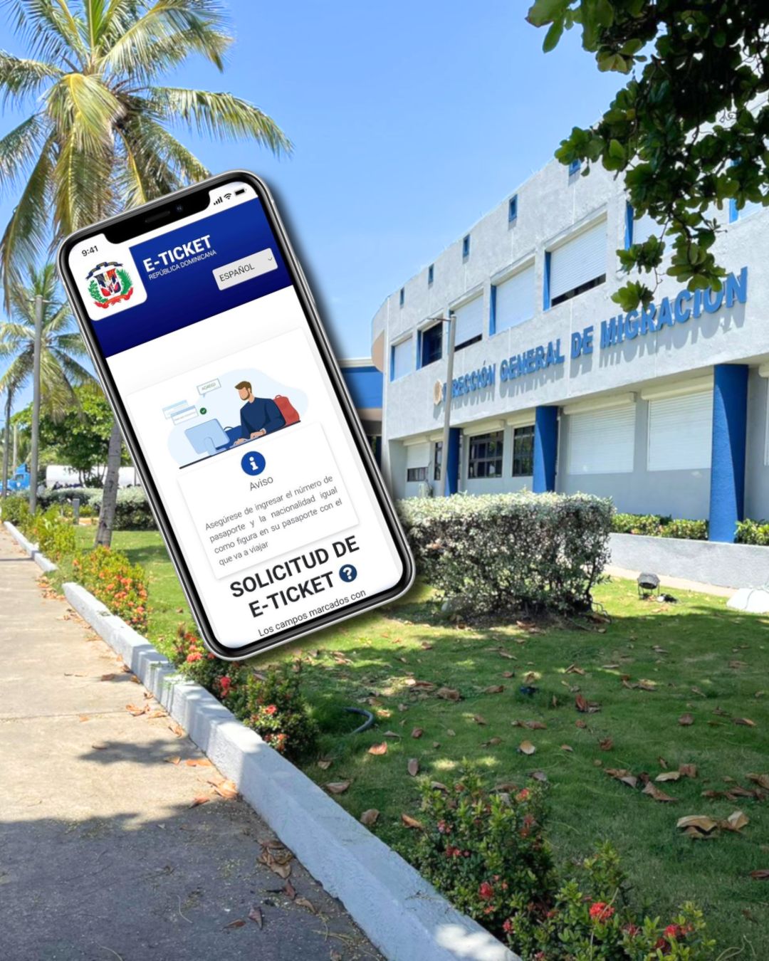 Dirección General de Migración reporta falla técnica en la página del E-ticket
