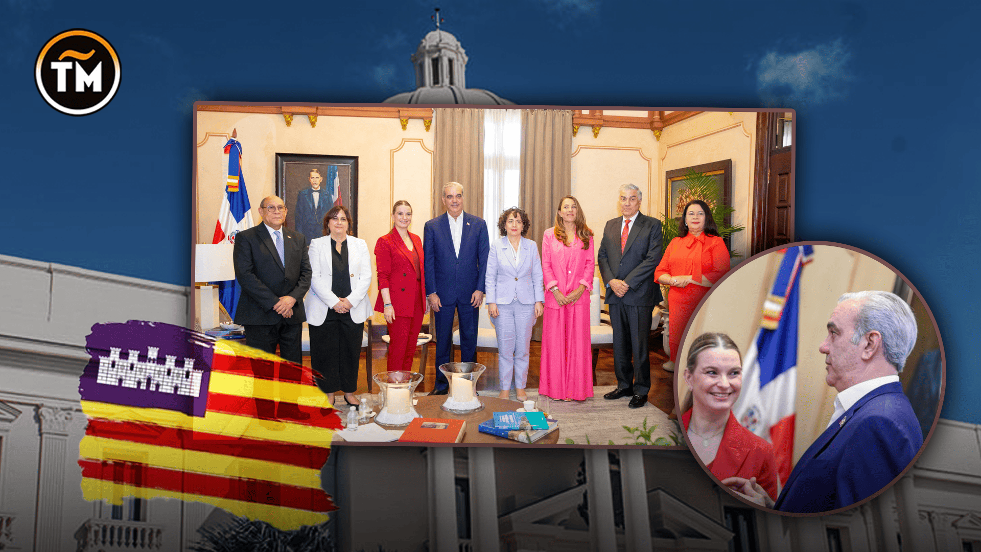 Margalida Prohens Rigo, presidenta de Baleares, es recibida en el Palacio Nacional