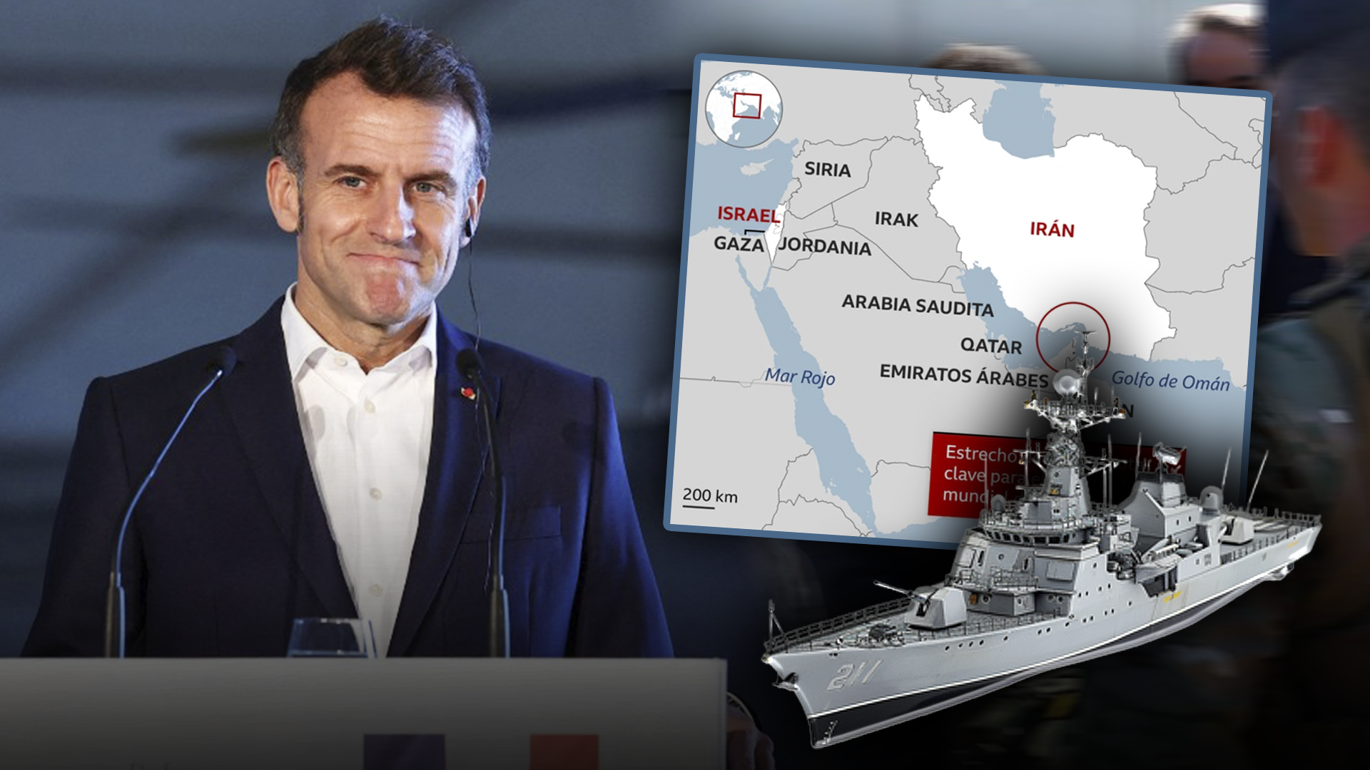 Misión internacional impulsada por Macron busca reabrir el estrecho de Ormuz