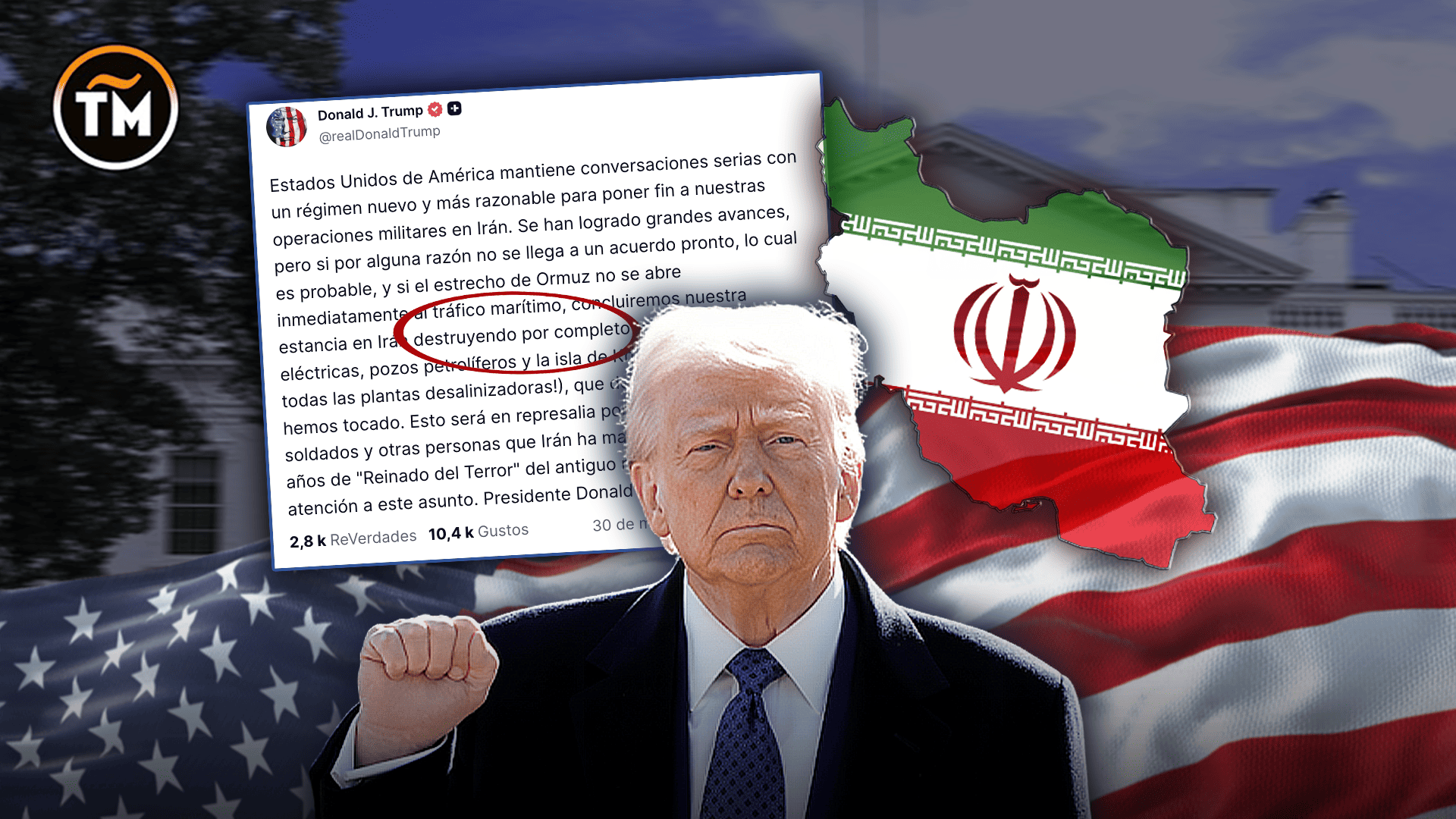 Donald Trump advierte posibles ataques a Irán si no se logra acuerdo