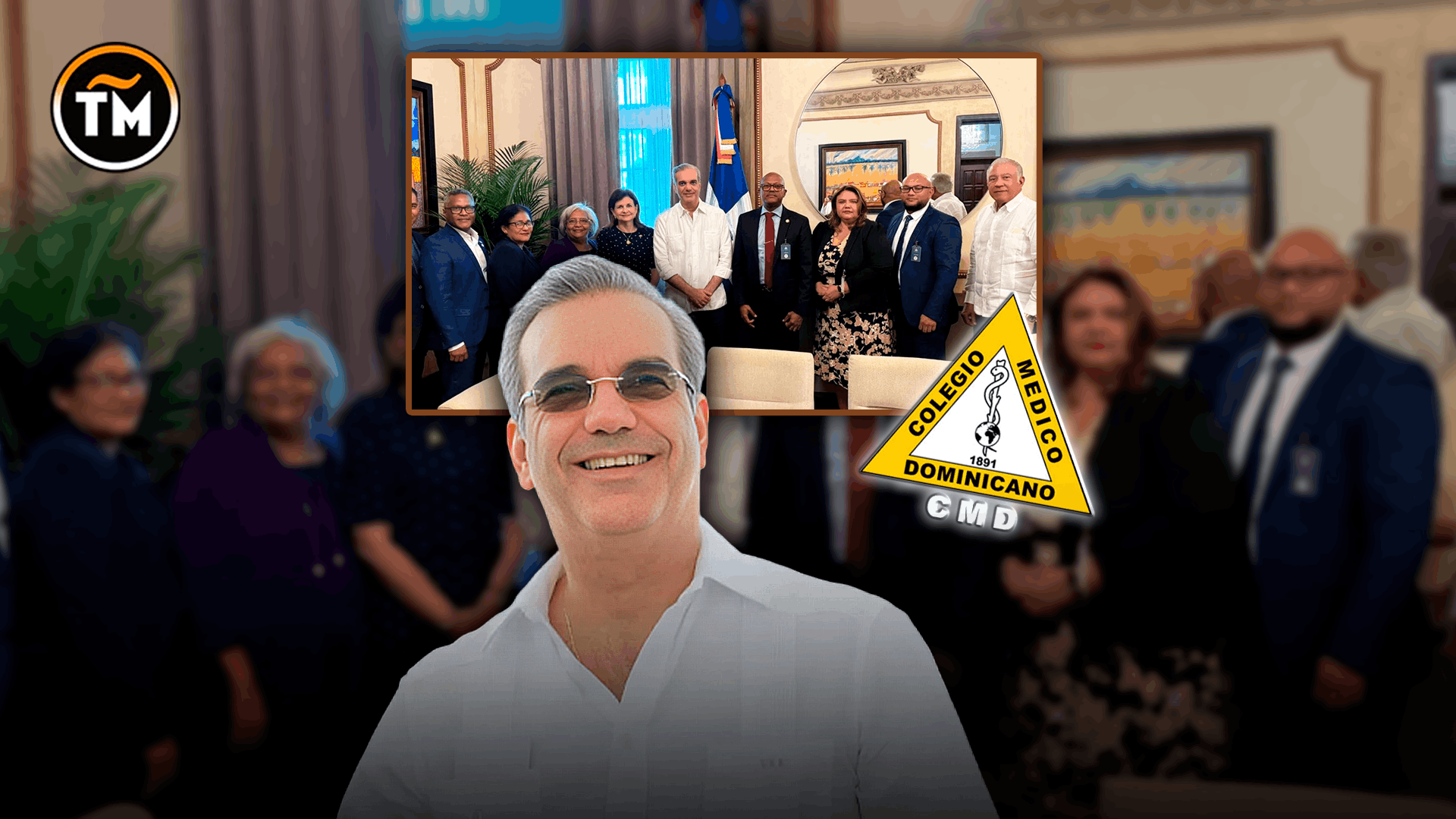 Luis Abinader y directiva del CMD abordan mejoras laborales para médicos