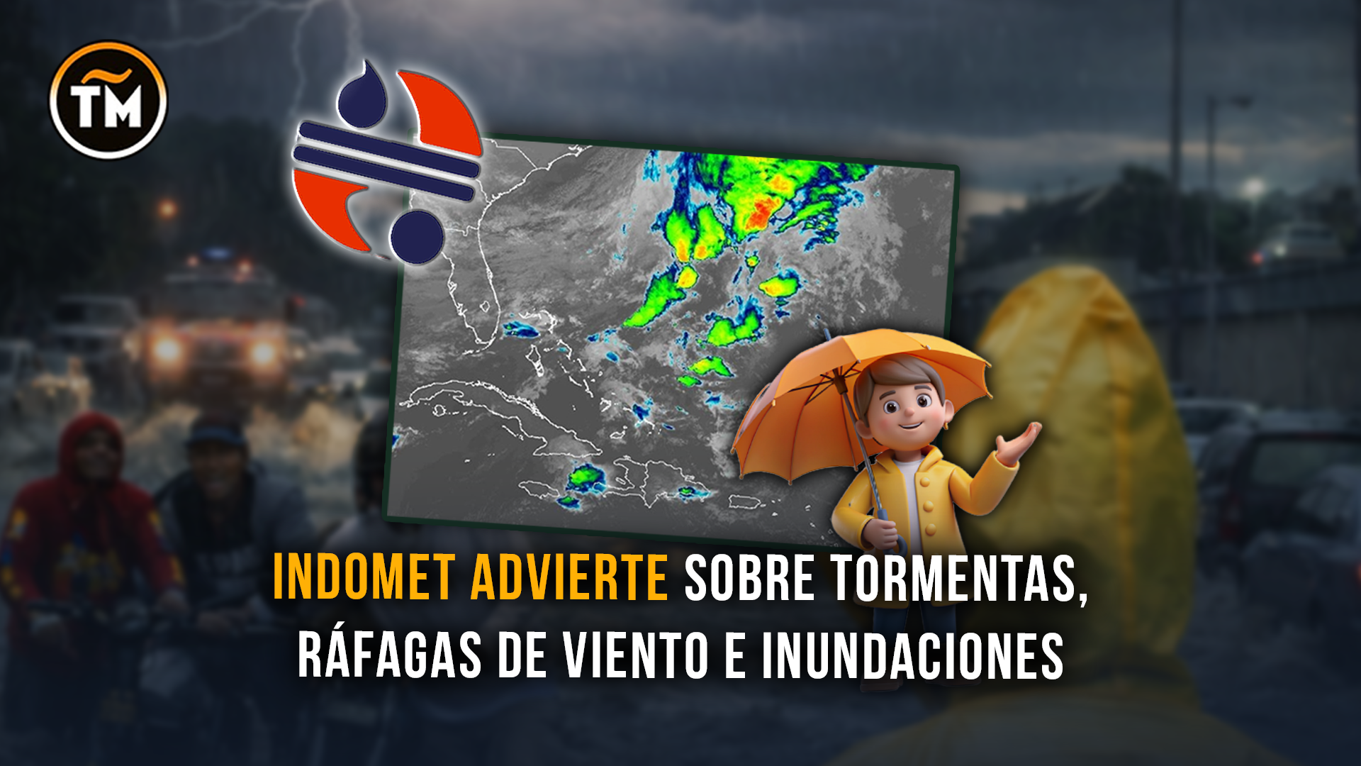 Vaguada mantendrá aguaceros, tormentas eléctricas y ráfagas de viento