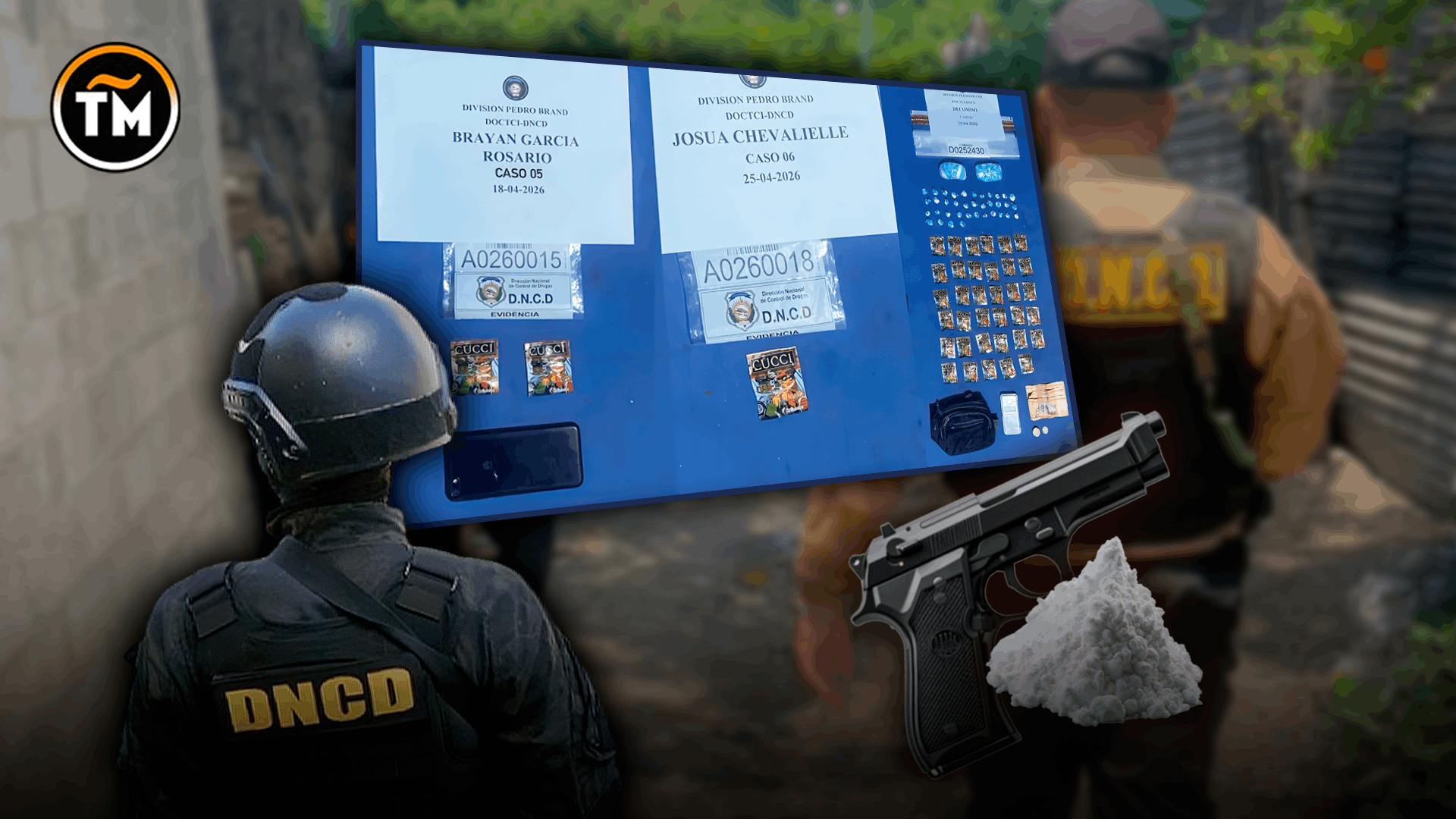 Autoridades ocupan más de 13,000 gramos y armas en operativos en Santo Domingo y Distrito Nacional